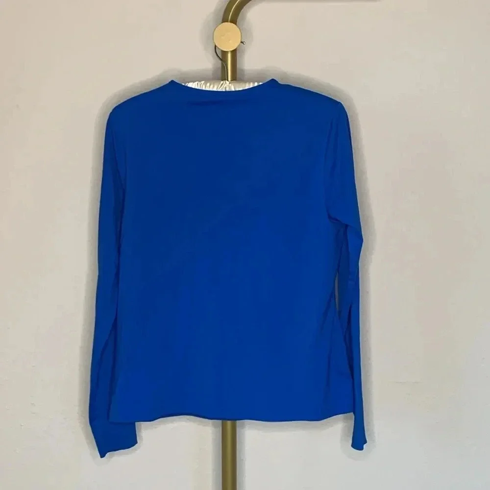 Lands End Women's UPF 50 Sun Protection Swim Tee Rash Guard Long Sleeve SP - Picture 2 of 4